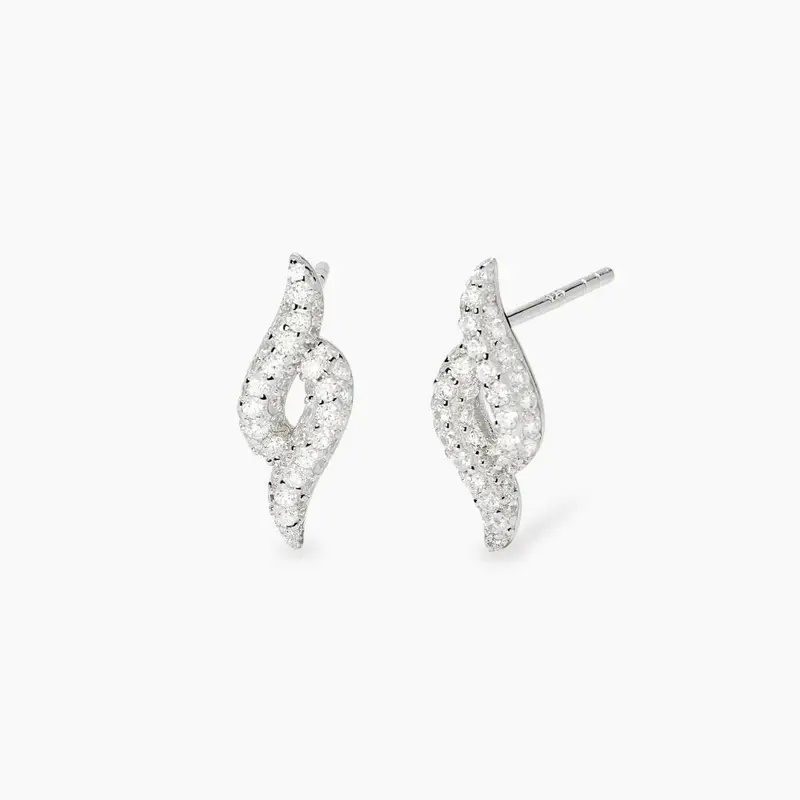 Orecchini A Lobo Con Pavé Di Zirconi Melody