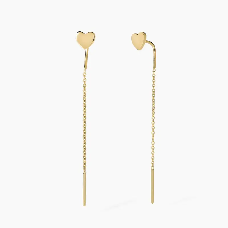 Orecchini Placcati Oro Con Cuore Shiny