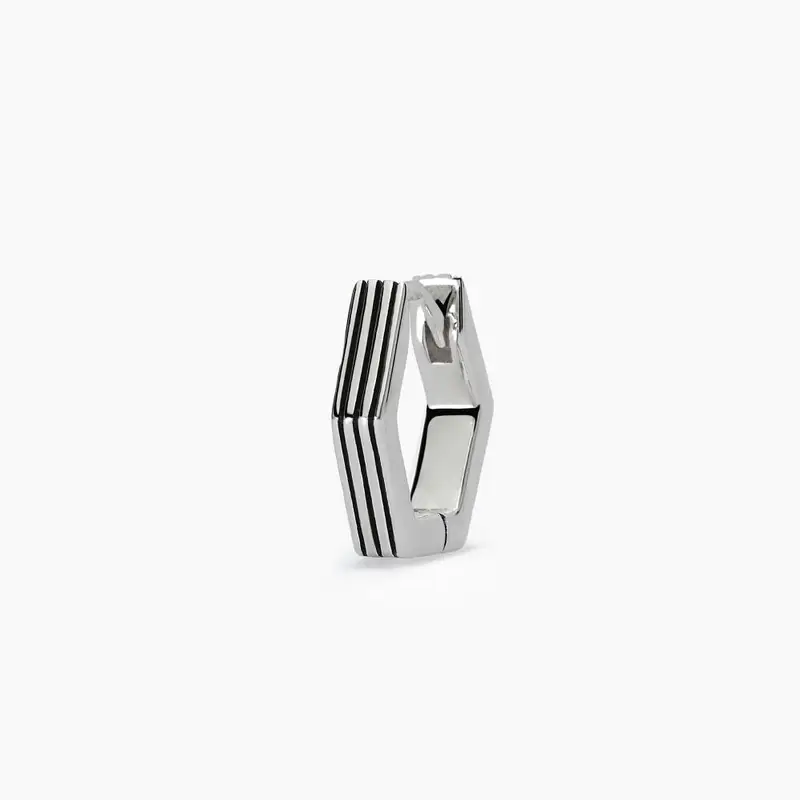 Orecchino A Cerchio Con Finitura Rigata Sfacciato