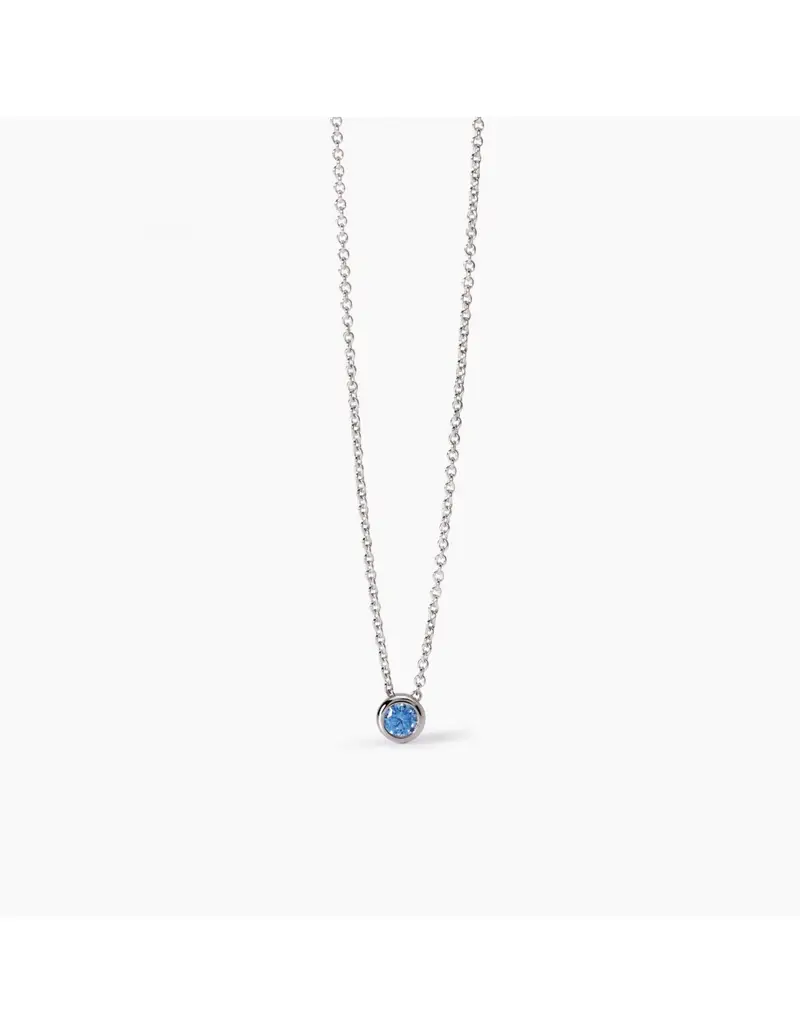 Girocollo Bambina MABINA Shiny 553723 in argento 925 con cristallo azzurro