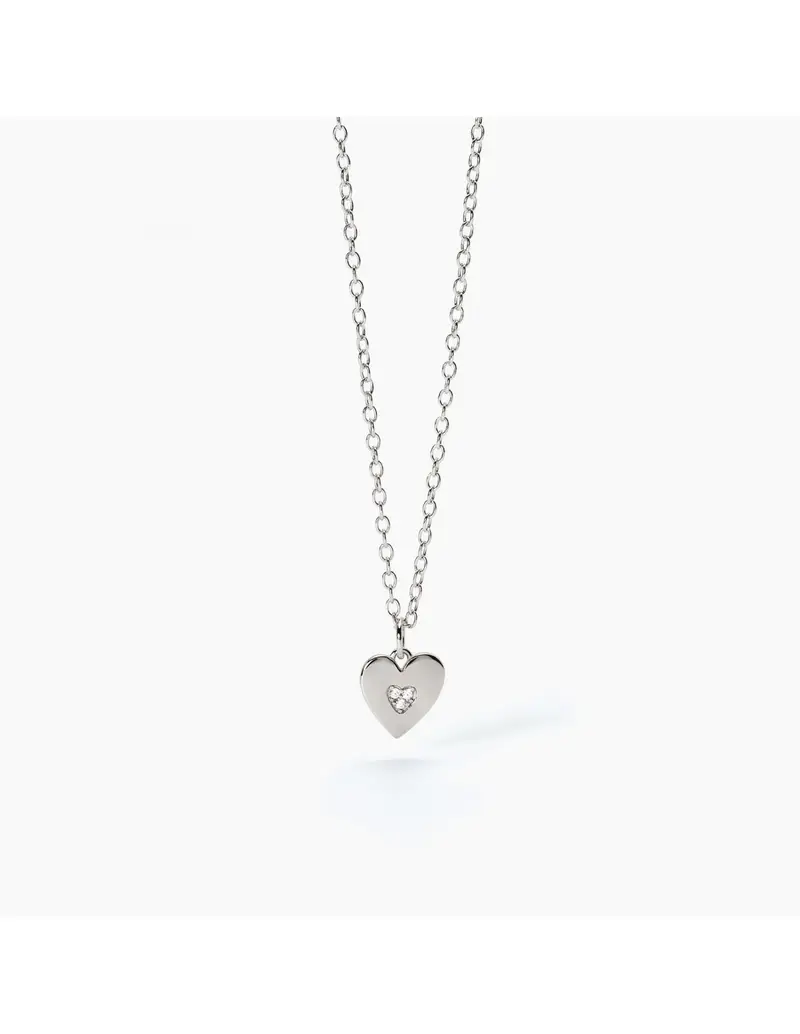 Girocollo bambina MABINA TVB 553619 in argento con pendente cuoricino e cristalli