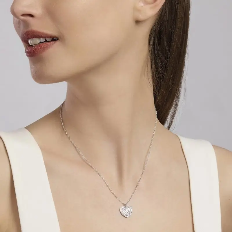 Girocollo Bon Ton - Ciondolo Cuore Pavé - Mabina miniatura 2