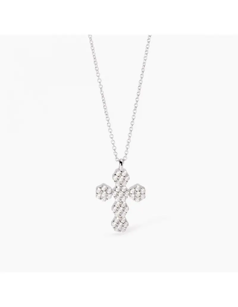 Girocollo MABINA Fior Fiore 553699 in argento 925 con ciondolo croce