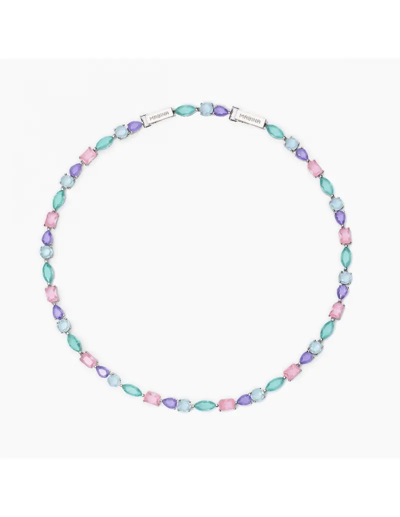 Girocollo MABINA Santorini 553717 argento 925 fusion stone multicolor