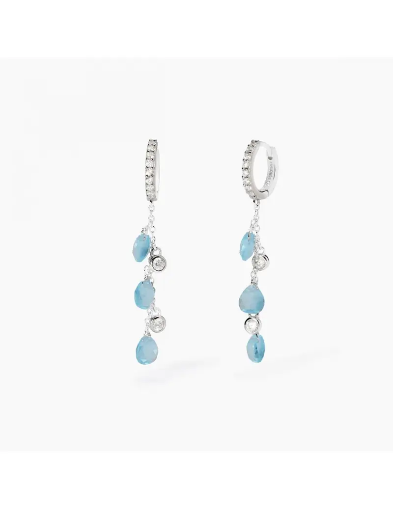 Orecchini pendenti MABINA Beauty Code 563782 in argento 925 con pendenti glass azzurro