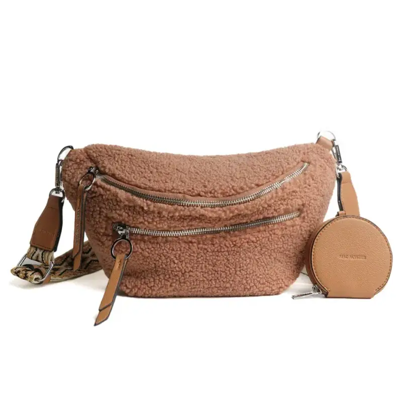 Borsa a tracolla a doppia tasca in pelliccia donna Mac Alyster