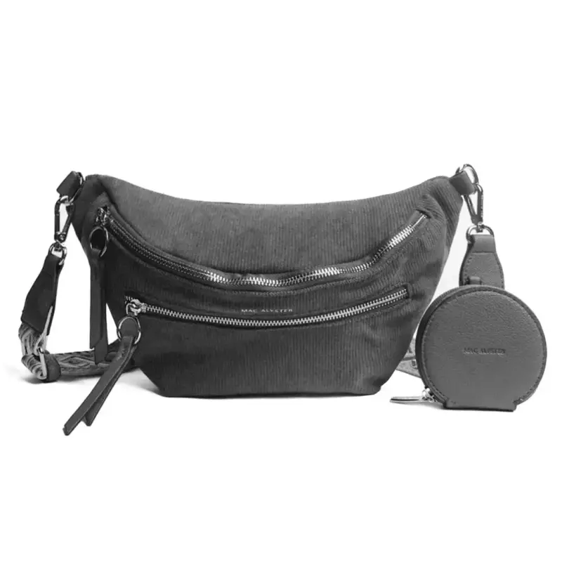 Borsa a tracolla doppia tasca in velluto donna Mac Alyster