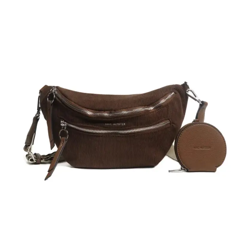 Borsa a tracolla doppia tasca in velluto donna Mac Alyster