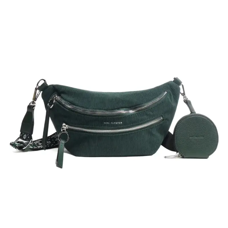 Borsa a tracolla doppia tasca in velluto donna Mac Alyster