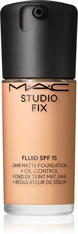 Mac Studio Fix Fluido Spf 15 - Fondotina Soft-Matte, Effetto Seconda Pelle, Coprenza Naturale Fino A 24 Ore N6,5 (30 Ml)