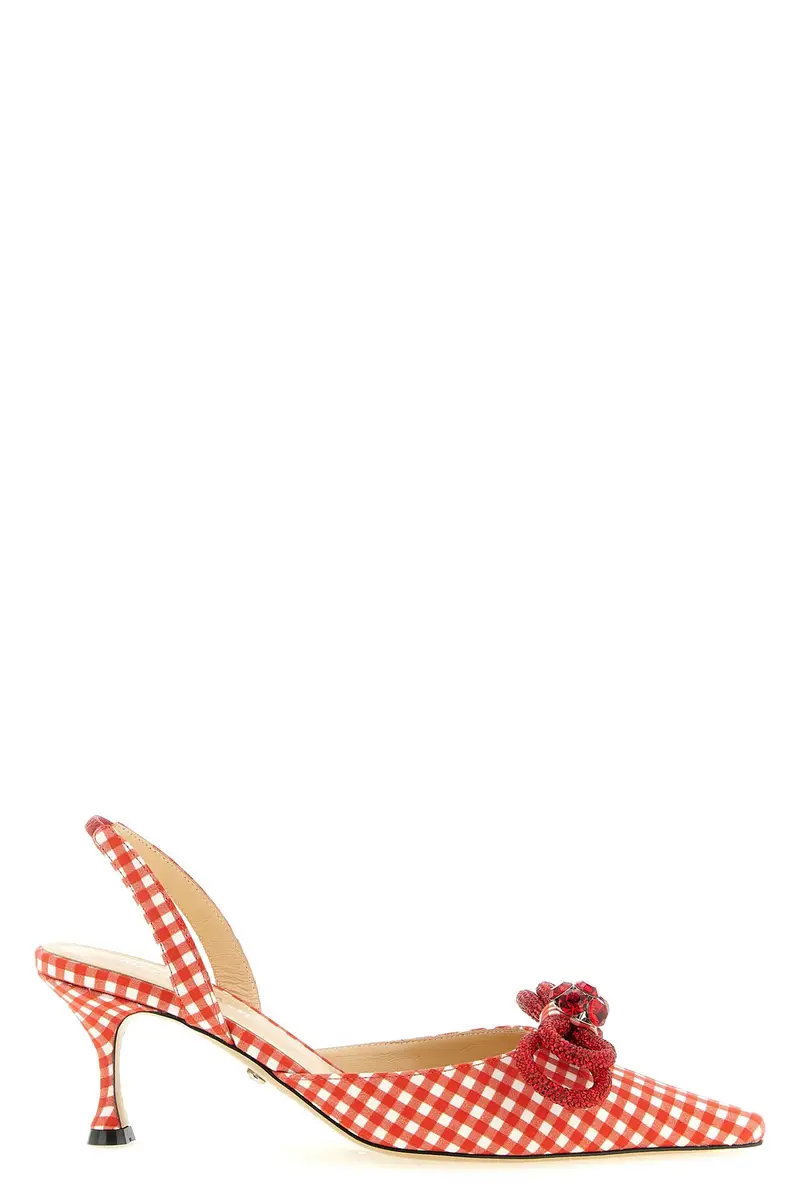Slingback Double Bow Rosso