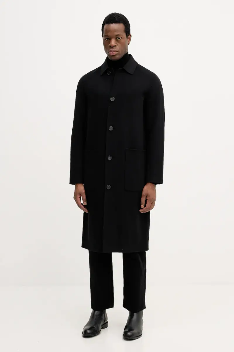 cappotto in lana Nero