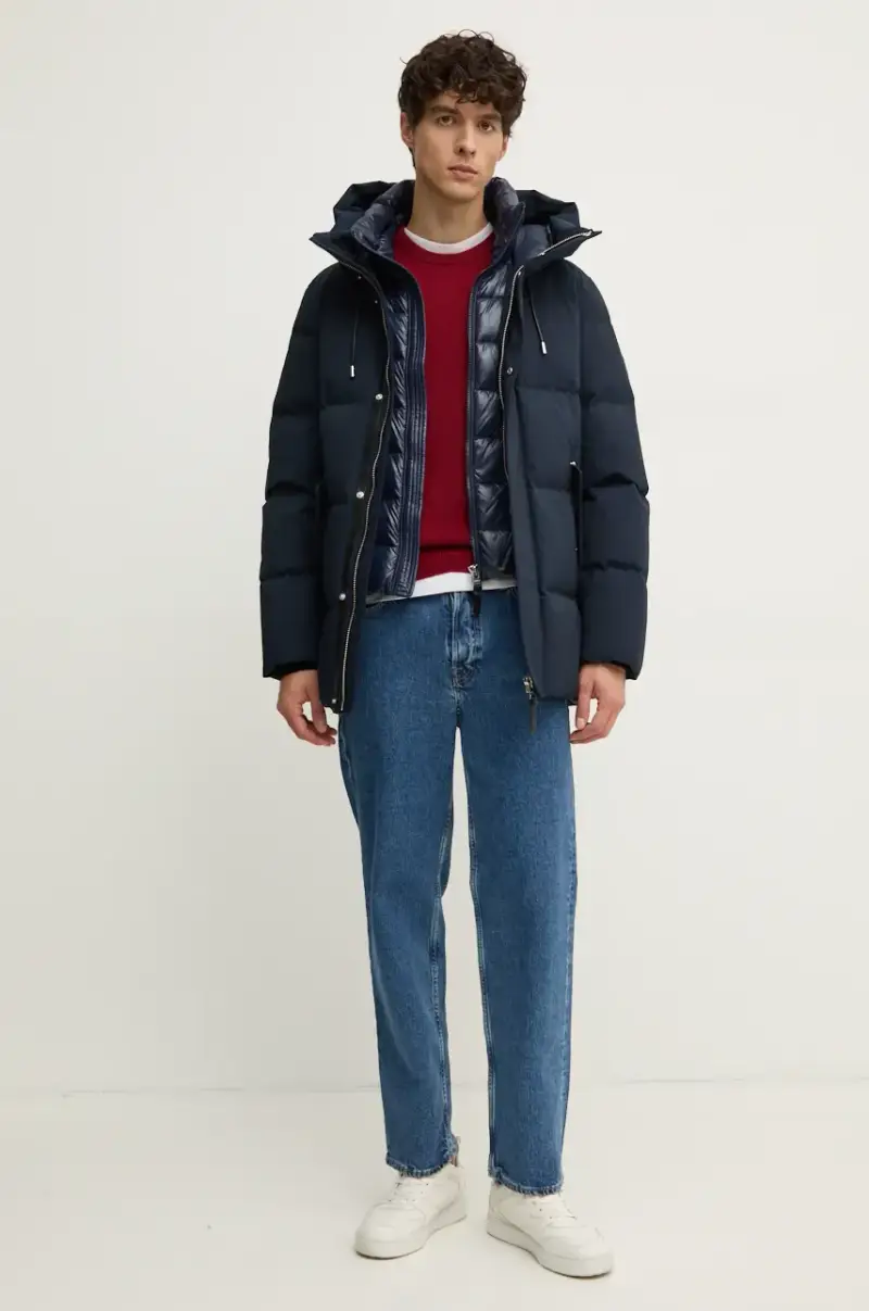 Mackage Piumino blu navy da uomo in poliammide riciclata miniatura 2