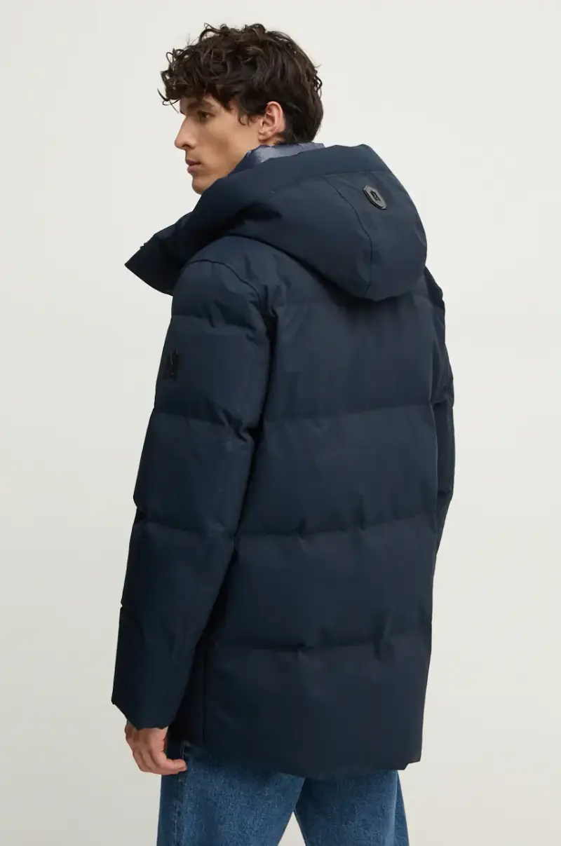 Mackage Piumino blu navy da uomo in poliammide riciclata miniatura 3