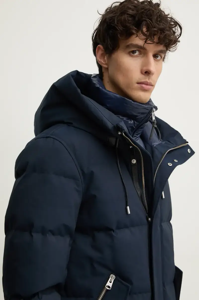 Mackage Piumino blu navy da uomo in poliammide riciclata miniatura 5