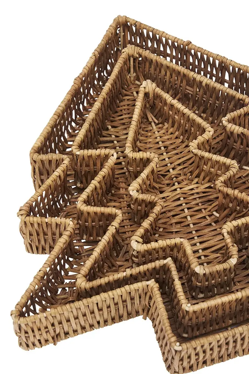 cestini decorativi pacco da 3 Marrone miniatura 2