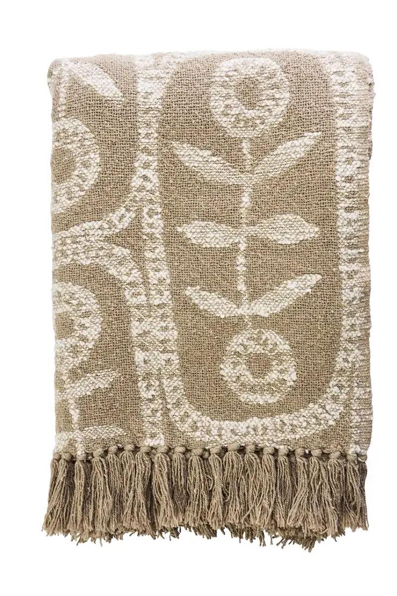 copriletto in cotone 125 x 175 cm colore beige