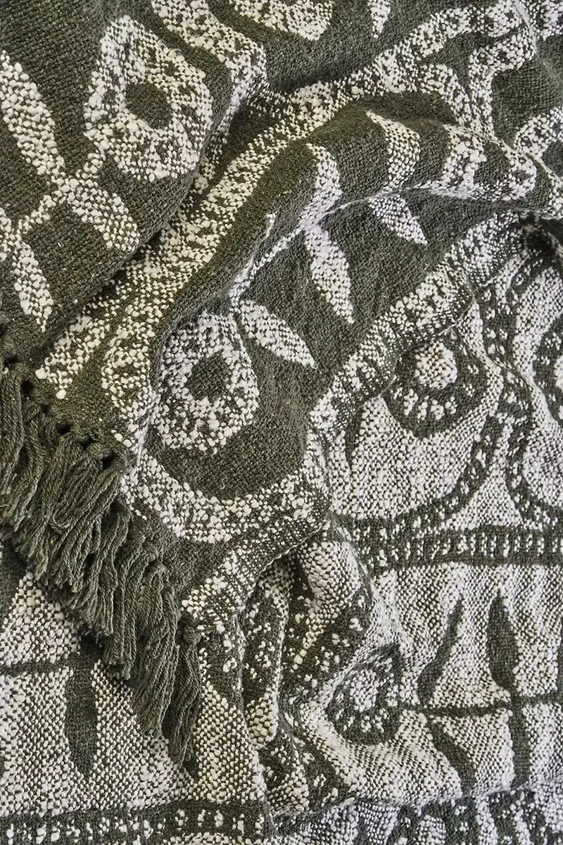 copriletto in cotone 125 x 175 cm colore verde miniatura 4