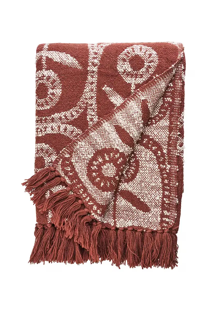 copriletto in cotone 125 x 175 cm Rosso miniatura 2