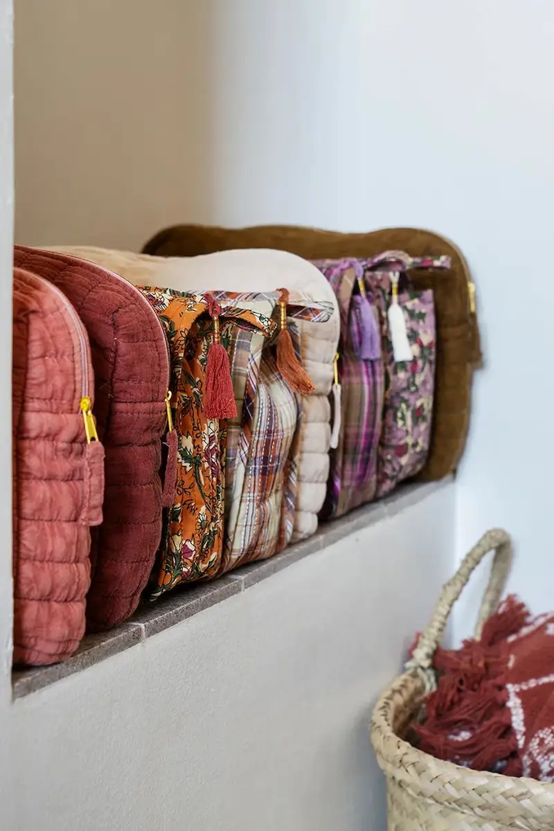 copriletto in cotone 125 x 175 cm Rosso miniatura 3