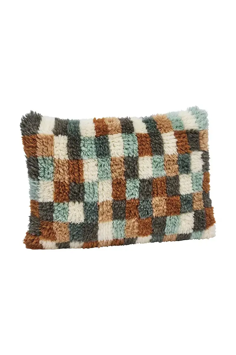fodera decorativa per cuscino con lana 40 x 60 cm Multicolore