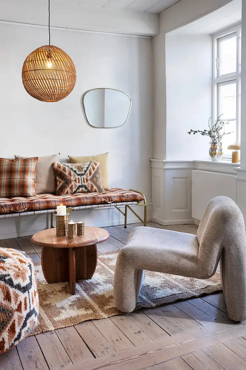 pouf 55 x 30 cm Multicolore miniatura 2