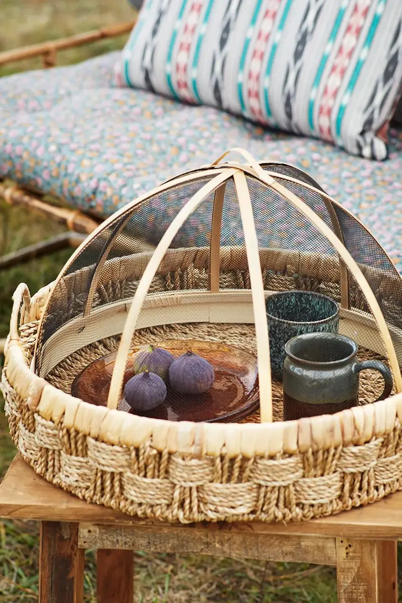 set cestini decorativi 38 x 9 / 45 x 11 / 57 x 14 cm pacco da 3 Beige miniatura 3