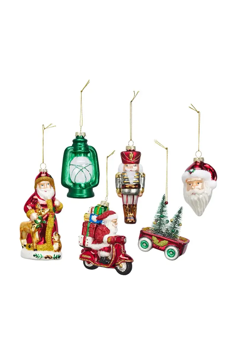 set palle da natale pacco da 6 Multicolore