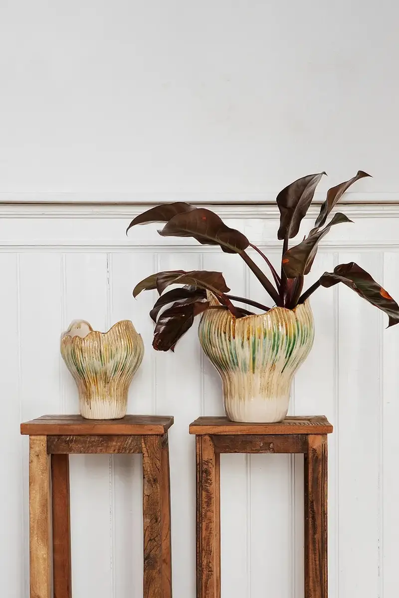 tavolino 30 x 30 x 75 cm Marrone miniatura 3