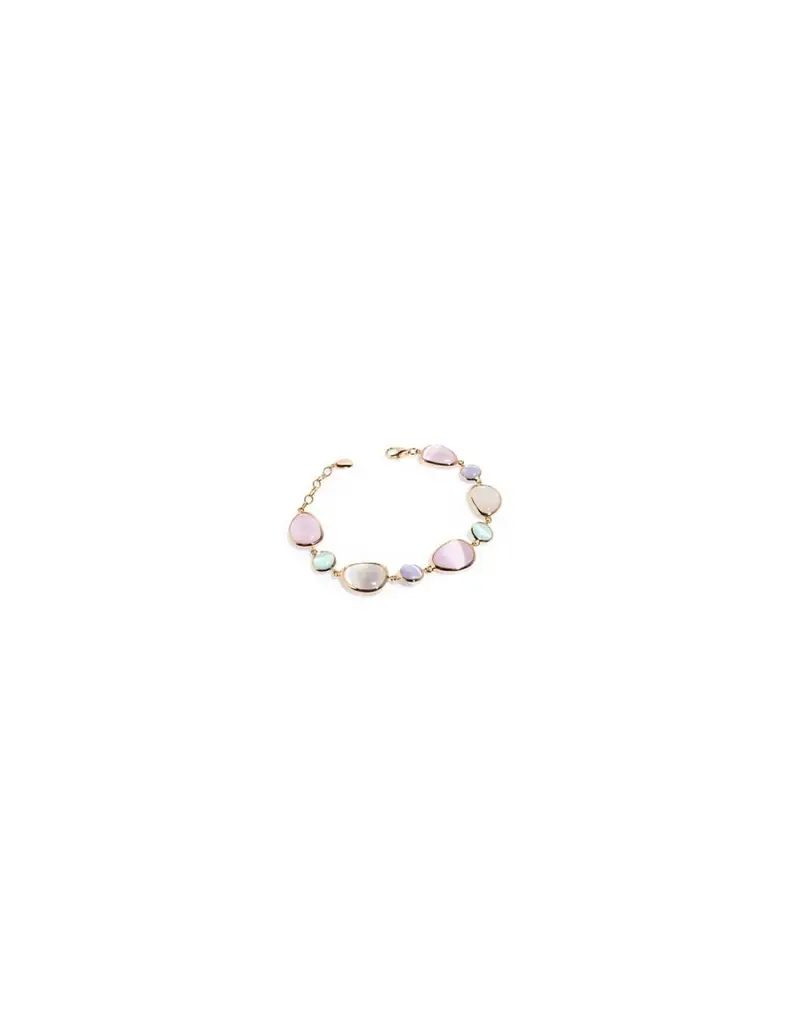 Bracciale MADI Goccia in argento 925 placcato oro rosa con pietre colorate F_3892700