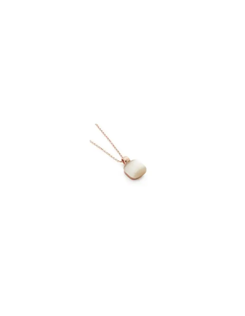 Collana pendente MADI Essenza in argento 925 placcato oro rosa con pietra avorio F_3918100