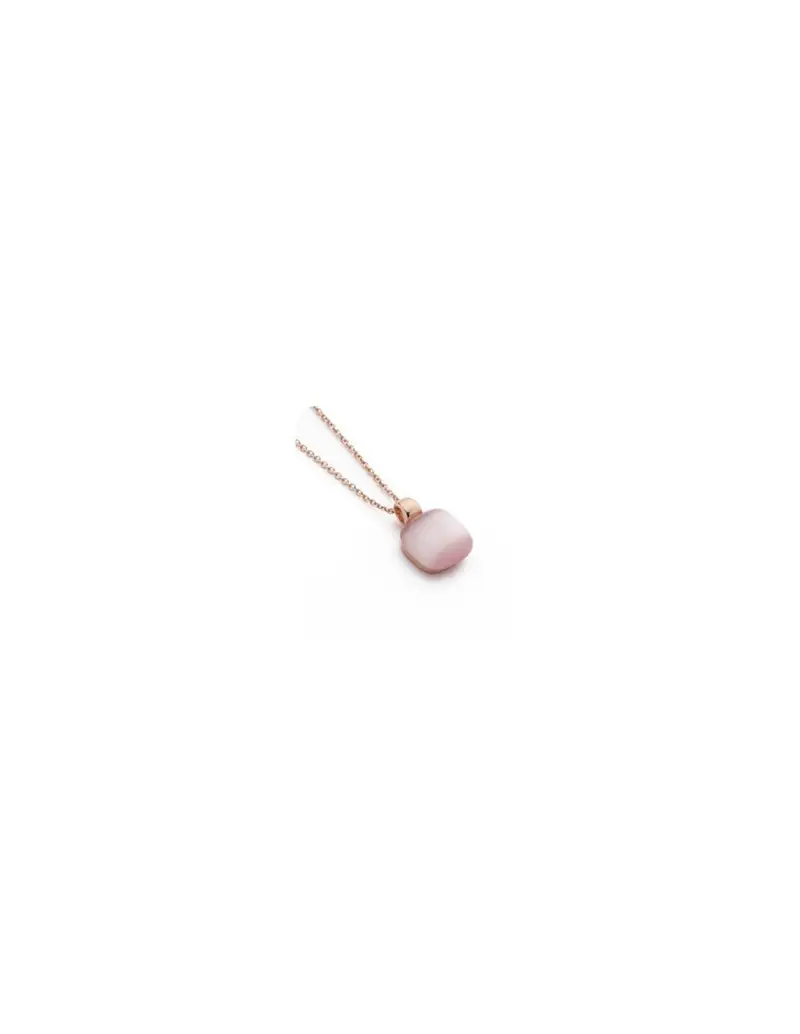 Collana pendente MADI Essenza in argento 925 placcato oro rosa con pietra rosa F_3917800