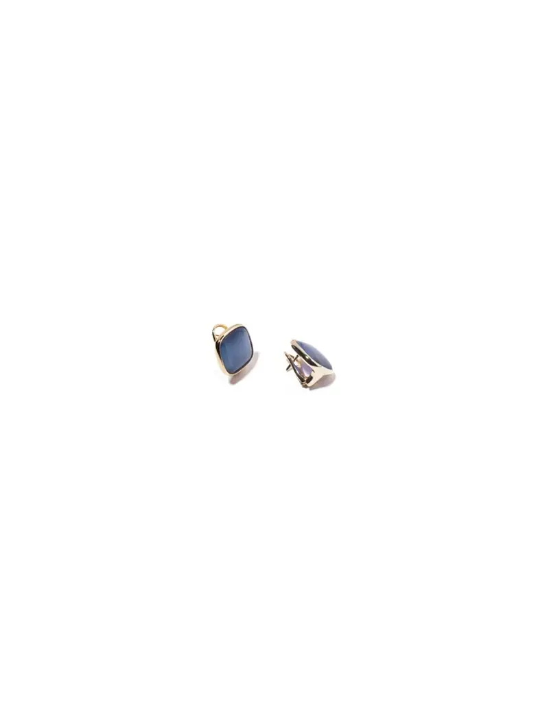 Orecchini MADI Blu in argento 925 placcato oro rosa con pietra blu F_3886400
