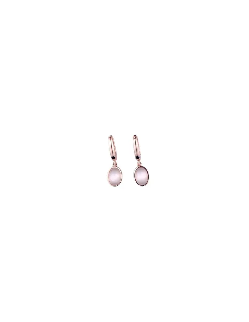 Orecchini pendenti MADI Lucciole in argento 925 placcato oro rosa con pietre rosa F_3921900