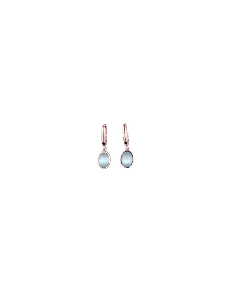 Orecchini pendenti MADI Lucciole in argento 925 placcato oro rosa con pietre verdi F_3922000
