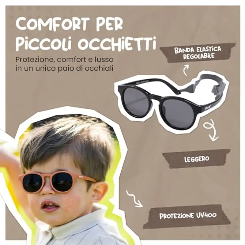 Maesy Occhiali da Sole per Bambina, 1-3 Anni, Protezione Polarizzata UV400, Montatura Flessibile e Pieghevole miniatura 2
