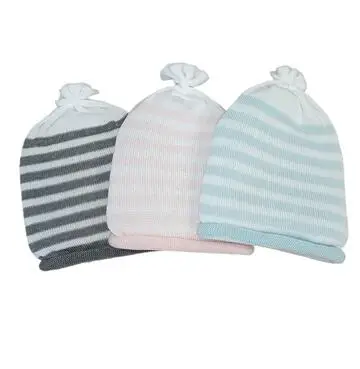 BERRETTO NEONATO IN MAGLINO DI COTONE A RIGHE 0-3 MESI WSB4245 MAFER