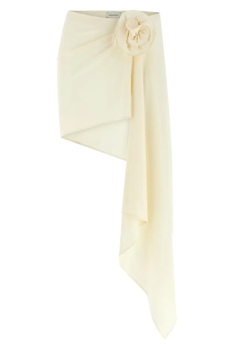 Magda Butrym Gonna 01 bianca in tessuto stretch