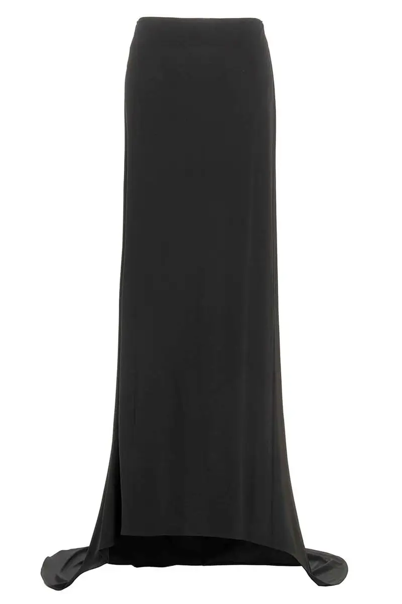 Gonna Lunga Asimmetrica Nero