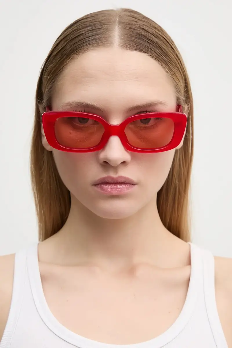 occhiali da sole x LINDA FARROW colore rosso MAGDA16C2SUN