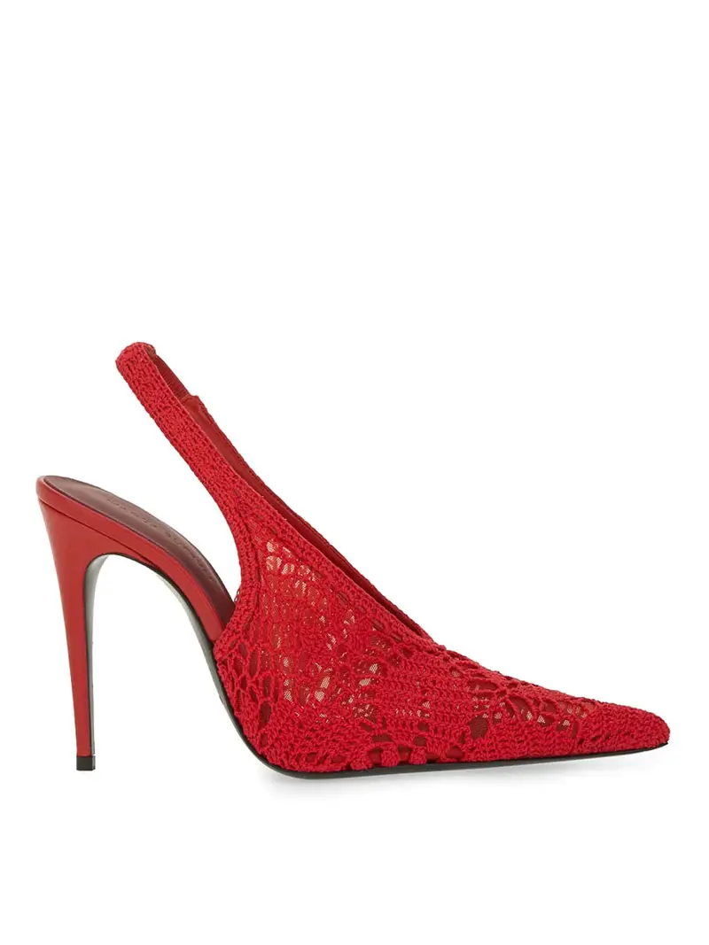 Slingback all uncinetto Rosso