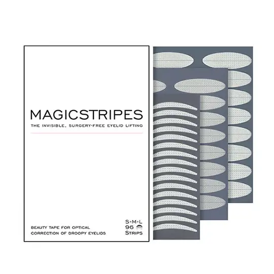 Prova di lifting delle palpebre con strisce magiche