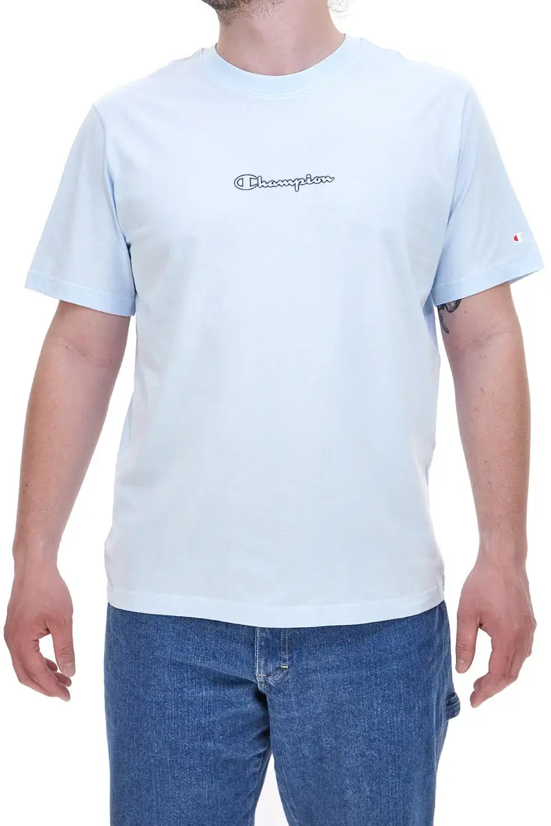 Maglia a Maniche Corte Azzurra Con Stampa nel Retro Champion 22077
