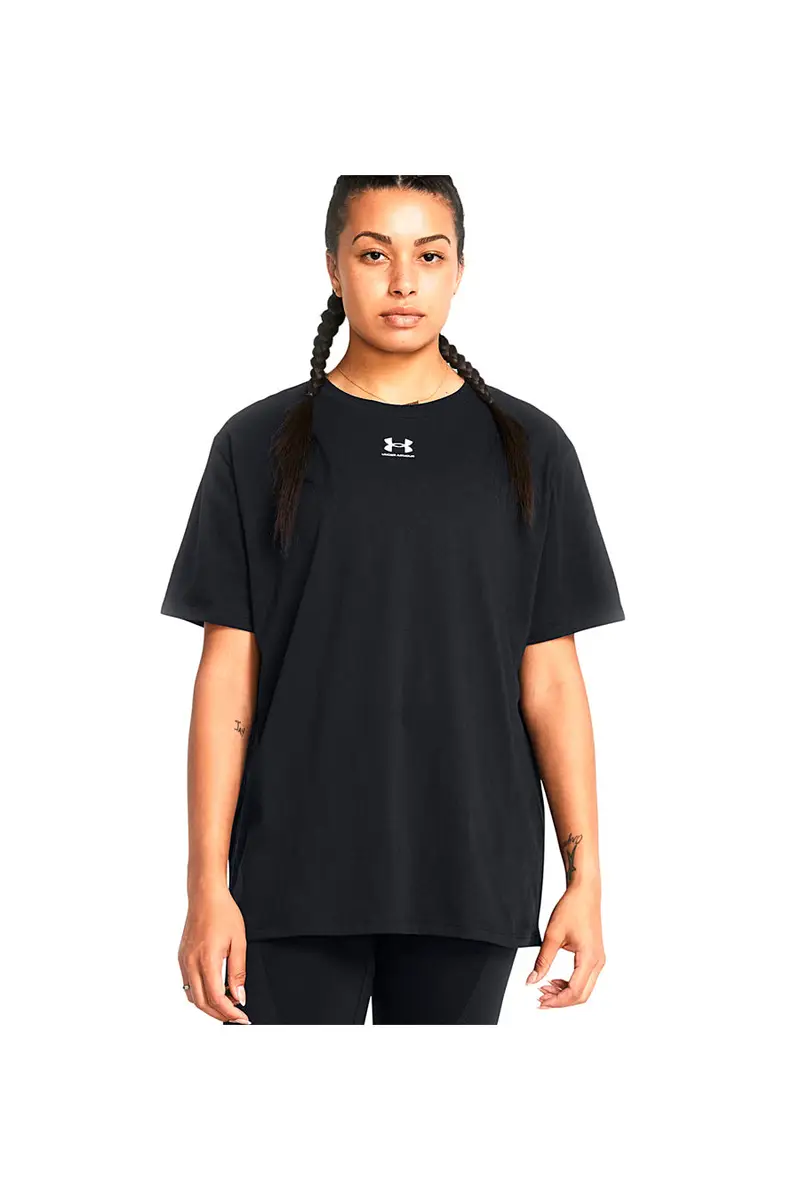 Maglia a maniche corte nero Under Armour Campus Oversize miniatura 2