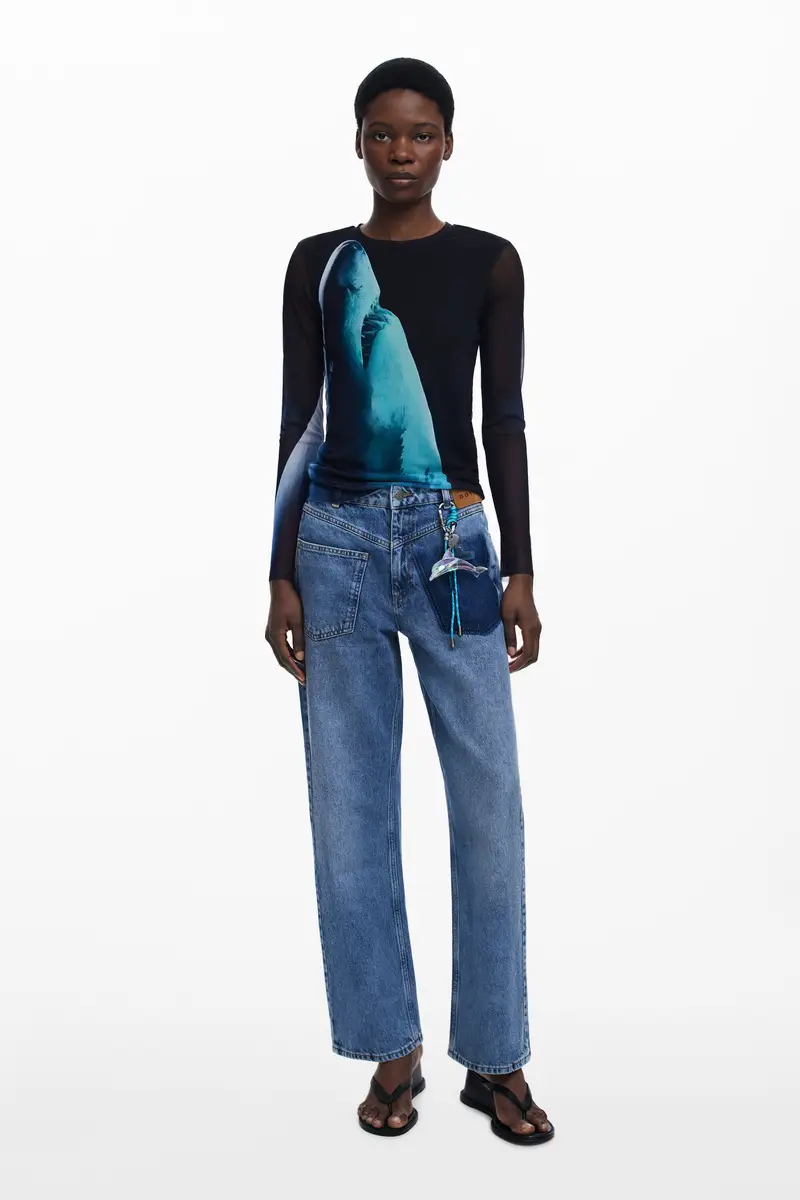 Maglia a maniche lunghe con squalo Botter