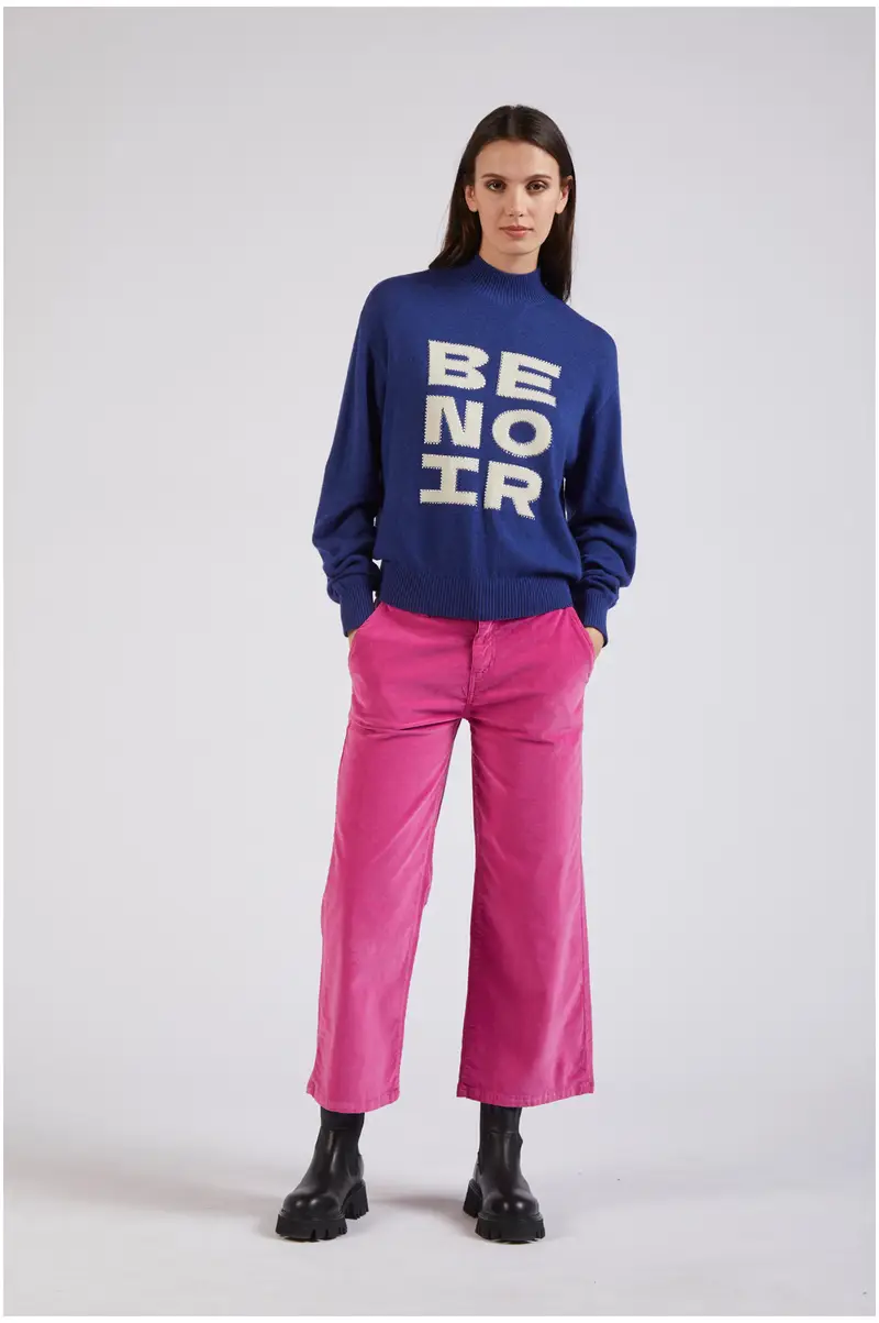 maglia collo a ciclista be noir royal l