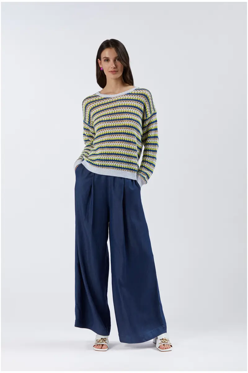 maglia crochet a maniche lunghe multiroyal s