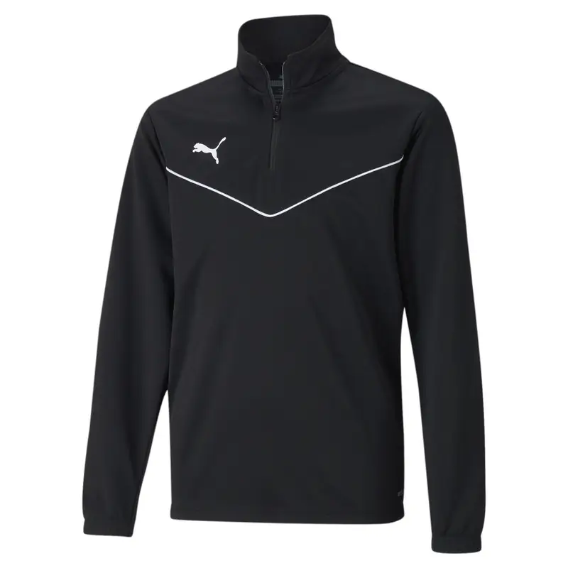 Maglia da calcio a maniche lunghe con mezza zip teamRISE Youth PUMA Black White |  Puma