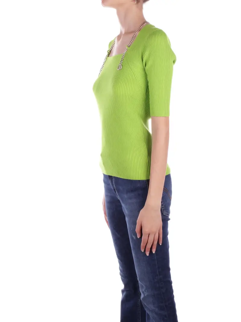 Maglia Donna LIU JO Verde Maglia chiusa man. gomito miniatura 2