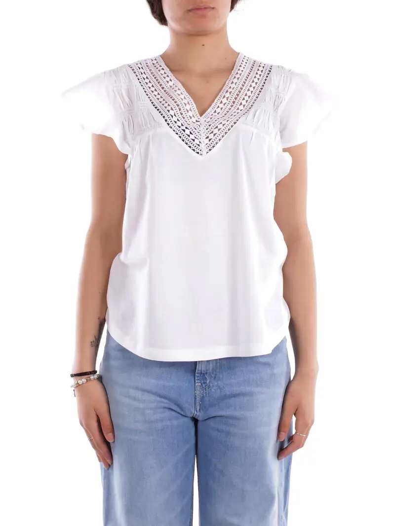 Maglia Donna RALPH LAUREN White Belflorisa short sleeve pullov